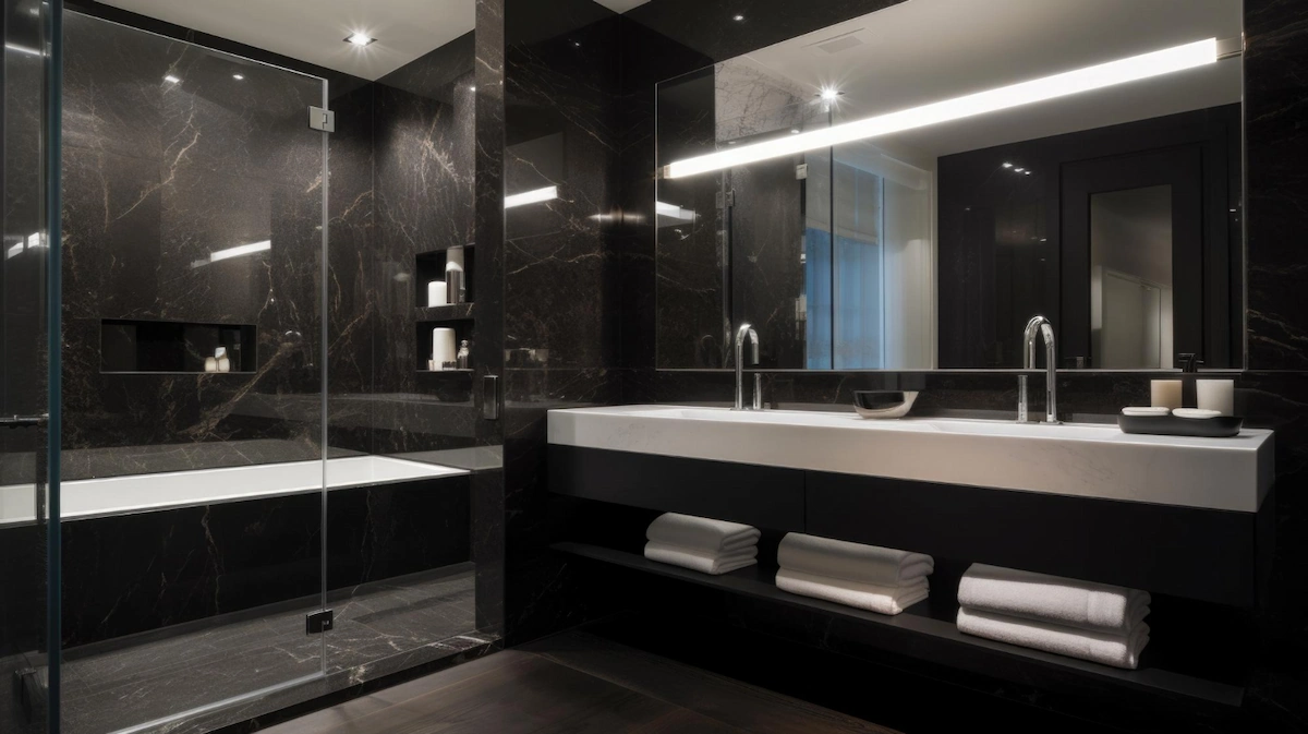 Luxurious Black Modern Bathroom 